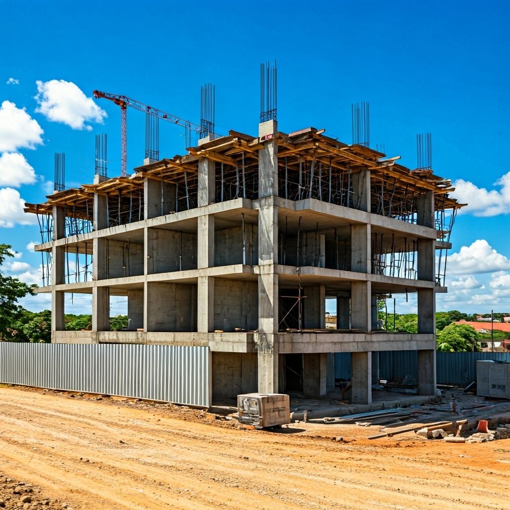 Construção de studios em andamento